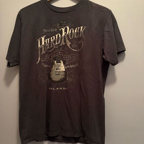 Hard Rock Cafe Orlando Unisex Graphic T-Shirt Black Size L Standard - Picture 1 of 4